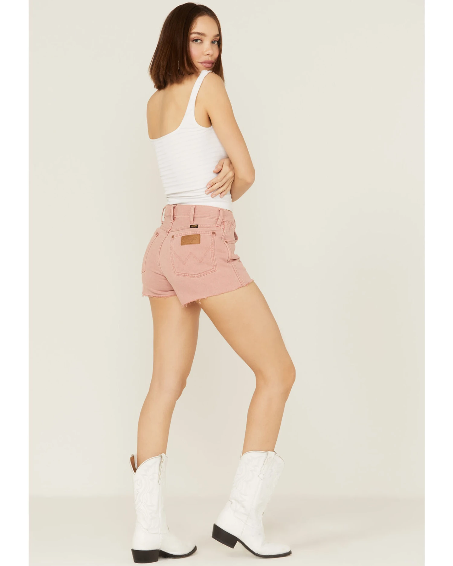 Wrangler Women's High Rise Denim Festival Shorts 2 Wrangler Women's High Rise Denim Festival Shorts - Image 2