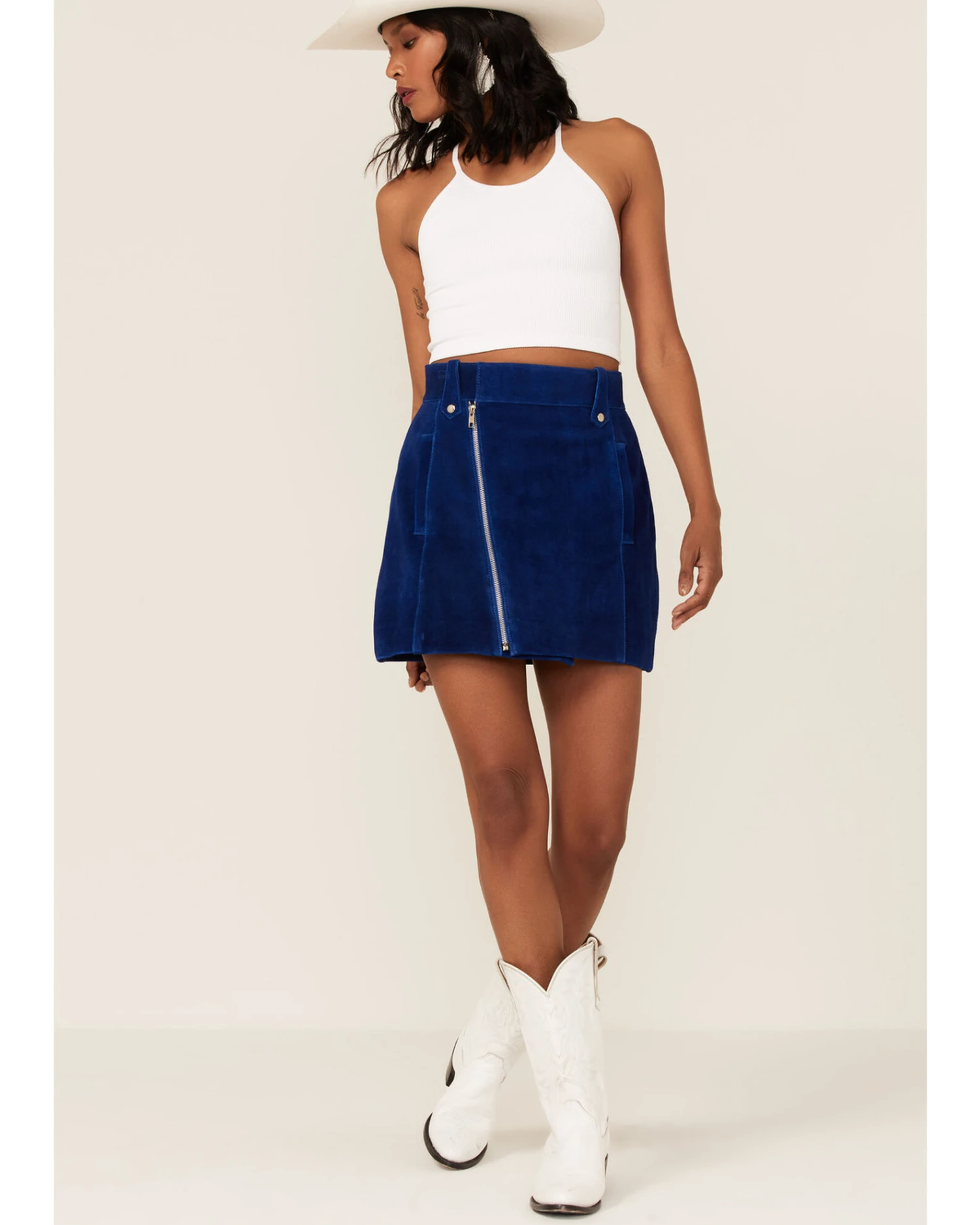 Understated Leather Women's City Slickers Suede Mini Skirt 1 Understated Leather Women's City Slickers Suede Mini Skirt