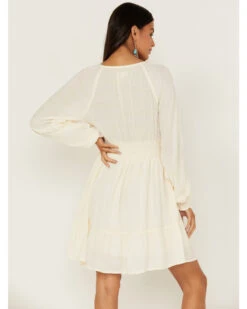 Idyllwind Women's Smock Ya Ivory Long Sleeve Dress