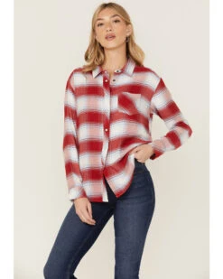 Idyllwind Women's Sycamore Ridge Plaid Print Relaxed Flannel Pearl Snap Shirt -Modern Fashion Sales 2000359160 644 P2