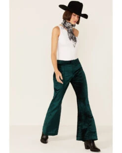 Free People Women's Walk With You Velvet Flare Trousers 6 Free People Women's Walk With You Velvet Flare Trousers -Modern Fashion Sales 2000359563 300 P4