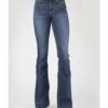 Stetson Women's 921 Medium Wash High Rise Yoke Flare Jean