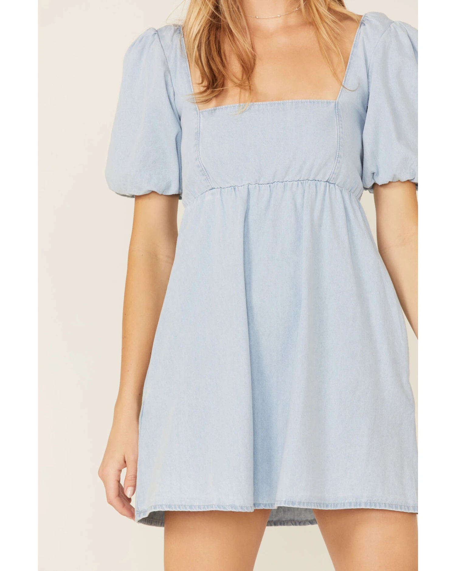 Show Me Your Mumu Women's Smitten Babydoll Denim Dress 2 Show Me Your Mumu Women's Smitten Babydoll Denim Dress - Image 2