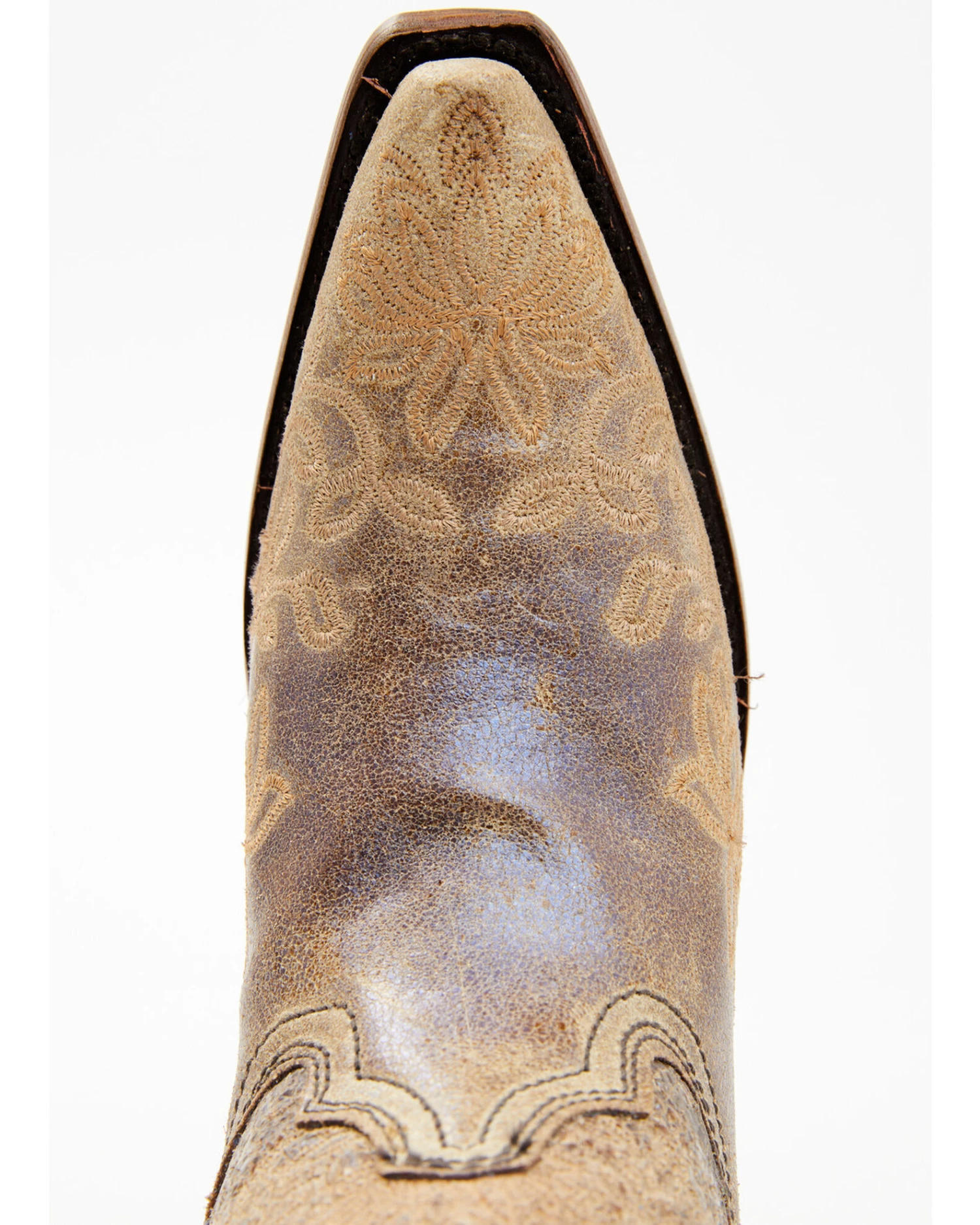 Circle G Women's Brown Floral Embroidery Western Boots - Snip Toe 1 Circle G Women's Brown Floral Embroidery Western Boots - Snip Toe