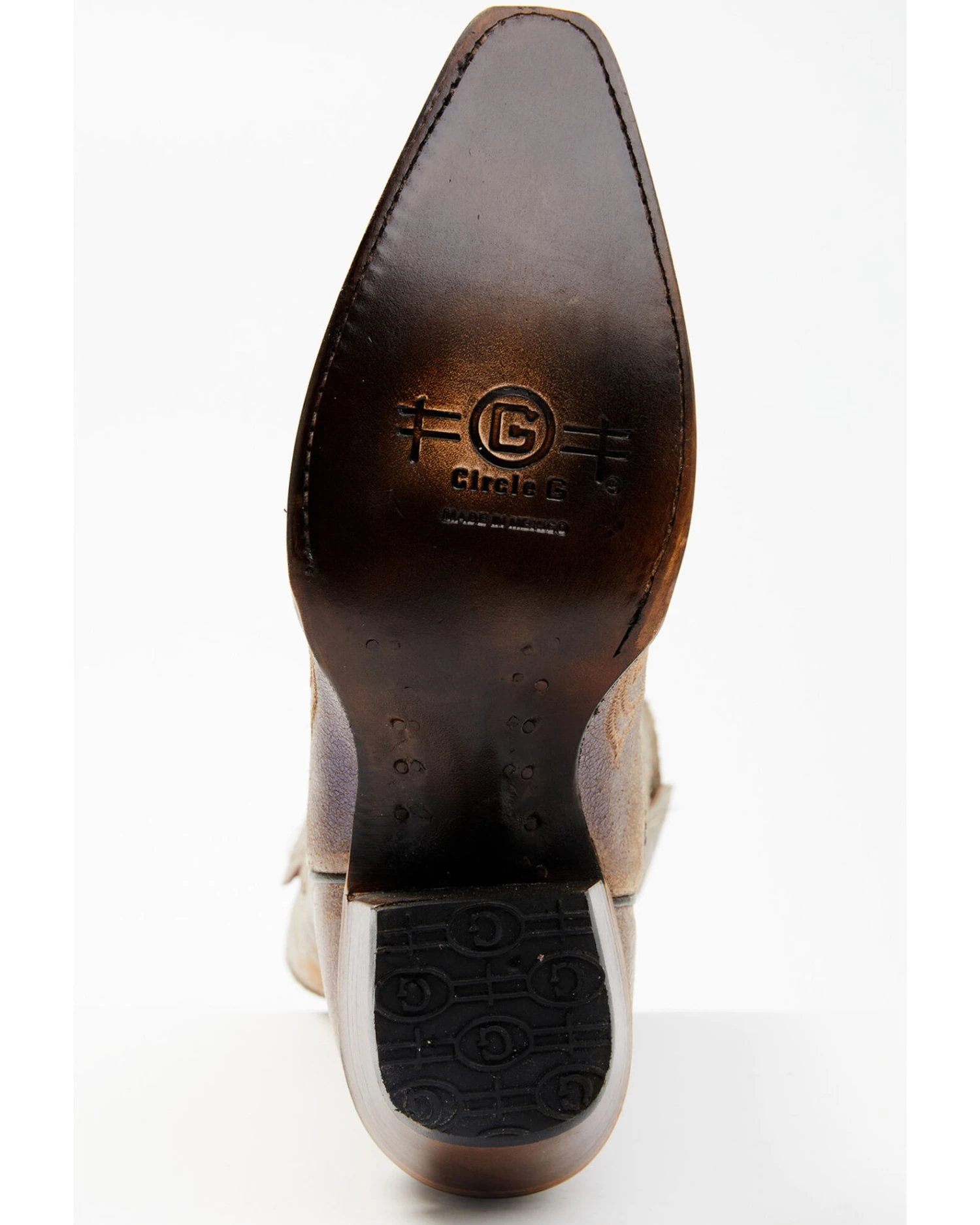 Circle G Women's Brown Floral Embroidery Western Boots - Snip Toe 6 Circle G Women's Brown Floral Embroidery Western Boots - Snip Toe - Image 6