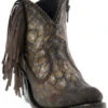 Liberty Black Women's Chloe Leopard Print Braided Fringe Western Booties - Pointed Toe