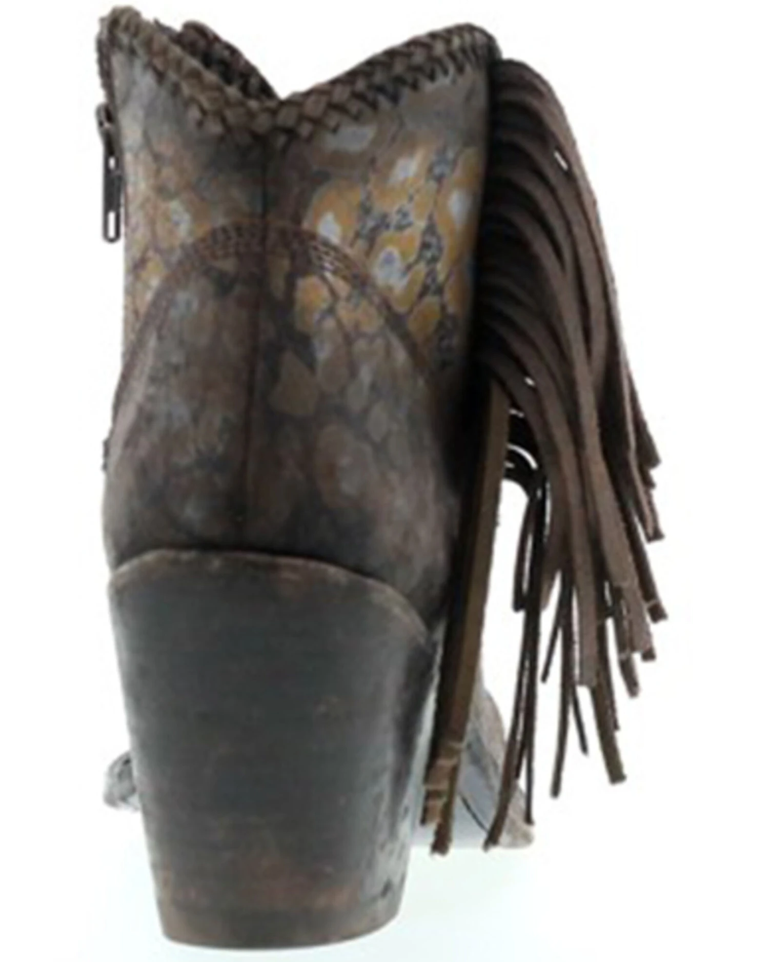 Liberty Black Women's Chloe Leopard Print Braided Fringe Western Booties - Pointed Toe 4 Liberty Black Women's Chloe Leopard Print Braided Fringe Western Booties - Pointed Toe - Image 4