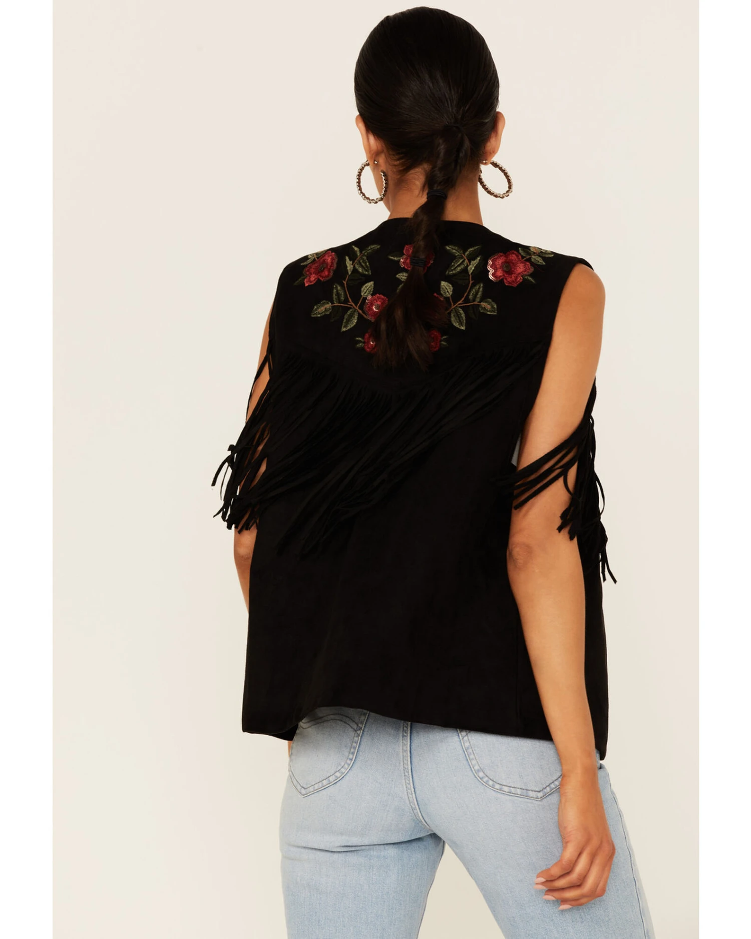 Maggie Sweet Women's Guajira Floral Fringe Vest 2 Maggie Sweet Women's Guajira Floral Fringe Vest - Image 2
