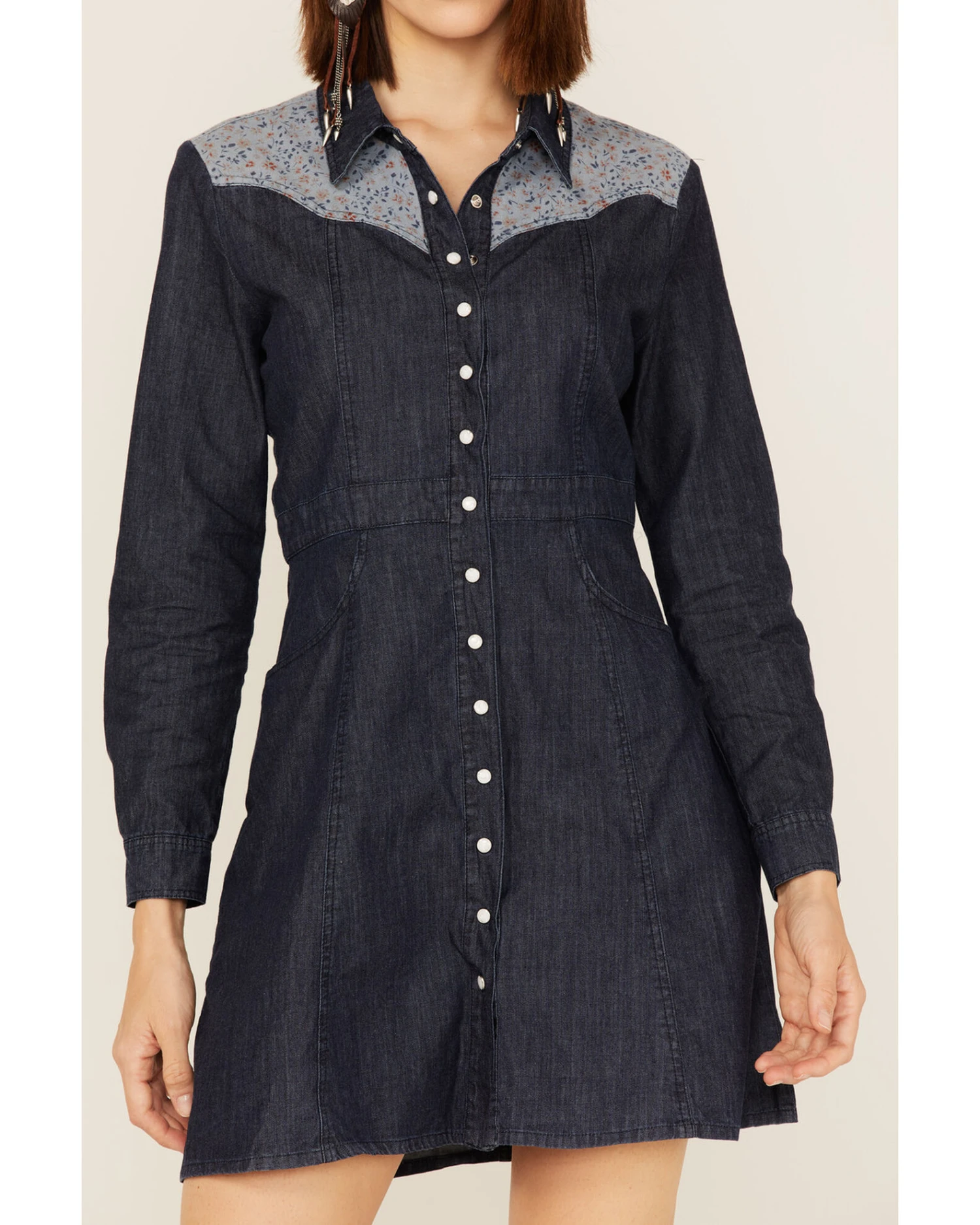 Maggie Sweet Women's Remedios Long Sleeve Western Mini Dress 4 Maggie Sweet Women's Remedios Long Sleeve Western Mini Dress - Image 4