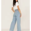 Lola Women's Light Wash High Rise Reese Wide Jeans