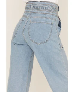 Lola Women's Light Wash High Rise Reese Wide Jeans 7 Lola Women's Light Wash High Rise Reese Wide Jeans -Modern Fashion Sales 2000366387 400 P4