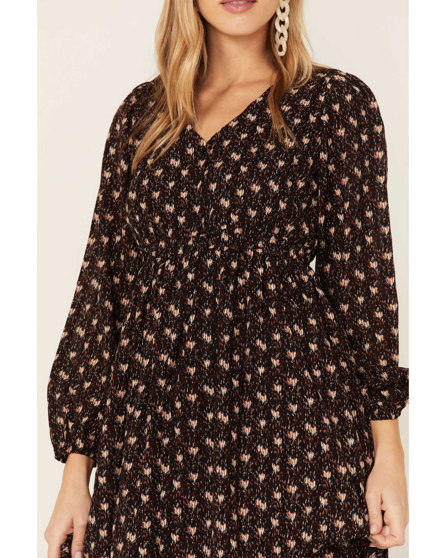 Molly Bracken Women's Printed Midi Long Sleeve Dress 2 Molly Bracken Women's Printed Midi Long Sleeve Dress - Image 2