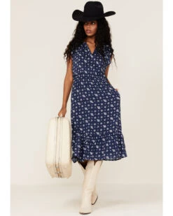 Stetson Women's Ditsy Floral Paisley Print Ruffle Flounce Midi Dress -Modern Fashion Sales 2000366898 400 P1