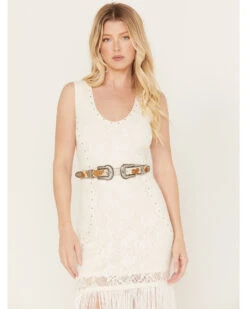 Idyllwind Women's Double Down Western Brown Cow Belt 7 Idyllwind Women's Double Down Western Brown Cow Belt -Modern Fashion Sales 2000367137 200 P1