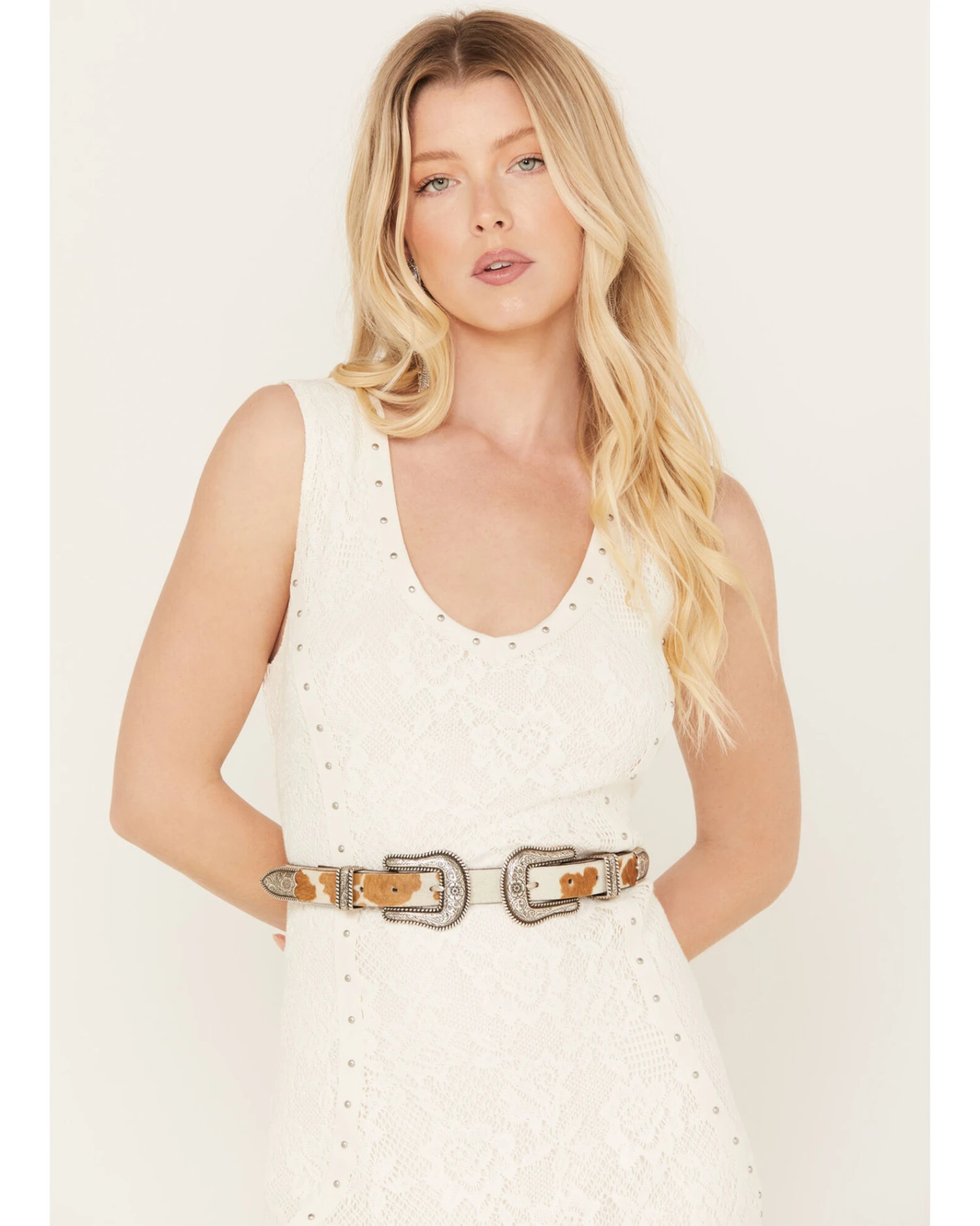 Idyllwind Women's Double Down Western Brown Cow Belt 2 Idyllwind Women's Double Down Western Brown Cow Belt - Image 2