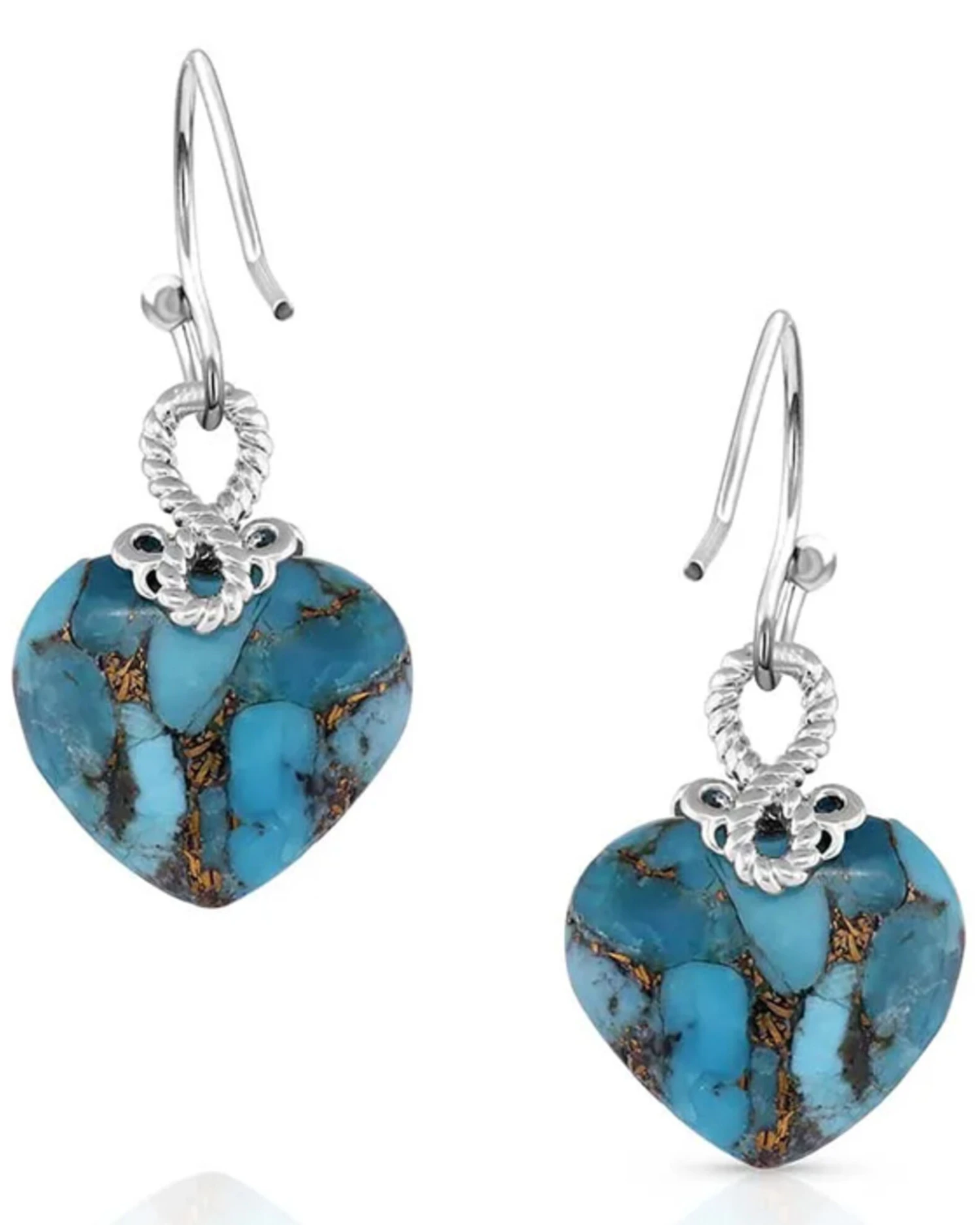 Montana Silversmiths Women's Untamable Heart Of Stone Earrings 2 Montana Silversmiths Women's Untamable Heart Of Stone Earrings - Image 2