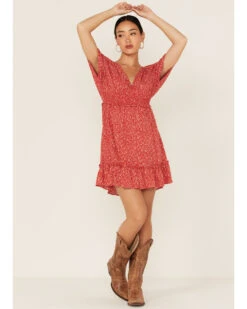 Lush Women's Ditsy Floral Print Dolman Dress 6 Lush Women's Ditsy Floral Print Dolman Dress -Modern Fashion Sales 2000368161 600 P2