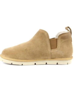 Superlamb Women's Ongi Elastic Velcro Suede Leather Casual Pull On Boot - Round Toe