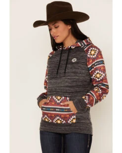 Hooey Women's Southwestern Contrast Print Summit Hoodie -Modern Fashion Sales 2000369085 022 P2