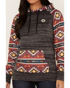 Hooey Women's Southwestern Contrast Print Summit Hoodie -Modern Fashion Sales 2000369085 022 P3