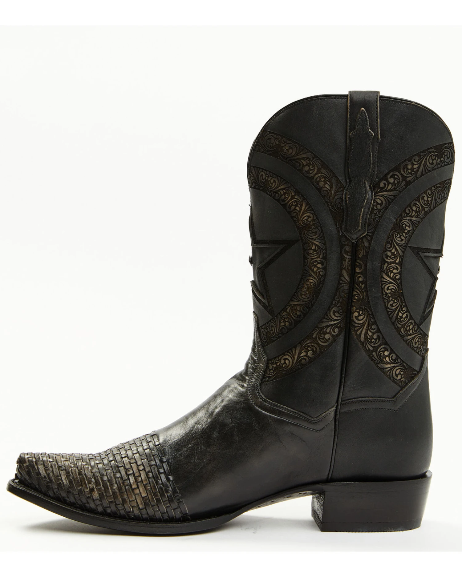Dan Post Men's Basket Weave Western Boots - Snip Toe 1 Dan Post Men's Basket Weave Western Boots - Snip Toe
