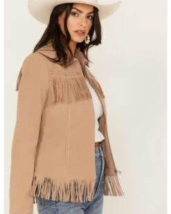Fornia Women's Fringe Faux Leather Fringe Zip Jacket -Modern Fashion Sales 2000371795 250 P2