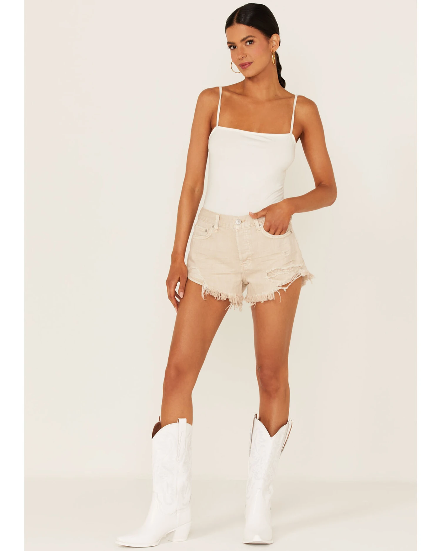 Free People Women's Loving Good Vibrations Shorts 2 Free People Women's Loving Good Vibrations Shorts - Image 2