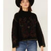 Shyanne Women's Paisley Knit Turtleneck Sweater