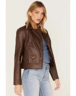 Cleo + Wolf Women's Faux Leather Moto Jacket -Modern Fashion Sales 2000373335 200 P2