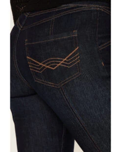 Idyllwind Women's Hillsboro Dark Wash High Rise Seamed Outlaw Flare Jeans