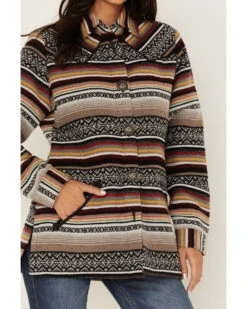 Cruel Girl Women's Serape Stripe Western Button-Down Shacket 7 Cruel Girl Women's Serape Stripe Western Button-Down Shacket -Modern Fashion Sales 2000373570 001 P3