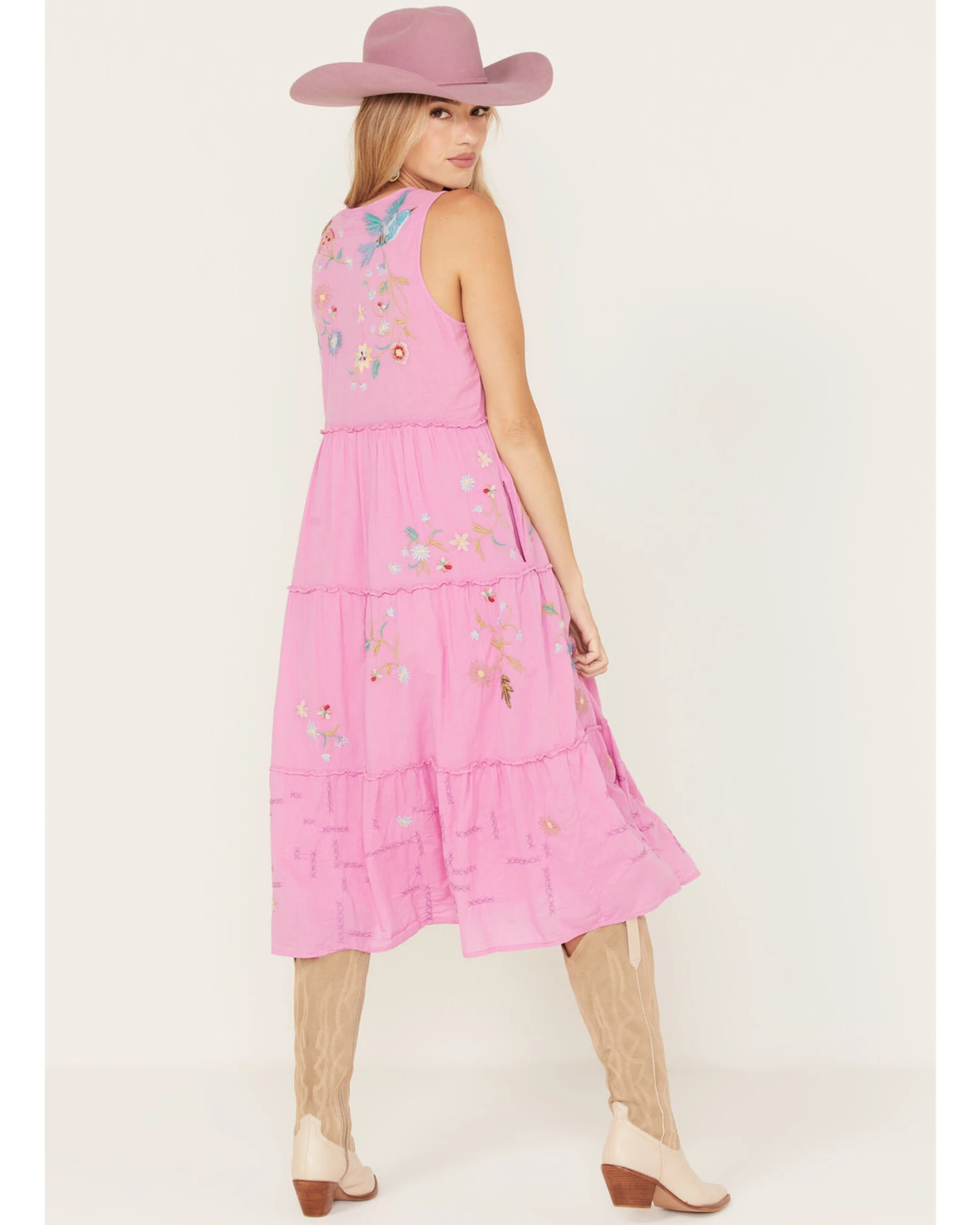 Johnny Was Women's Zanzibar Tiered Embroidered Dress 3 Johnny Was Women's Zanzibar Tiered Embroidered Dress - Image 3