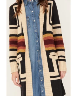Pendleton Women's Harding Striped Vibrant Pattern Knit Cardigan Sweater 7 Pendleton Women's Harding Striped Vibrant Pattern Knit Cardigan Sweater -Modern Fashion Sales 2000374174 022 P3
