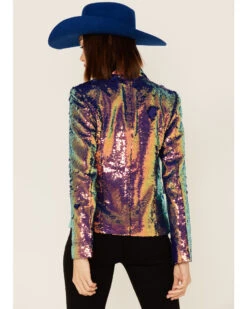 Any Old Iron Women's Oil Slick Sequin Blazer Jacket -Modern Fashion Sales 2000374267 900 P3