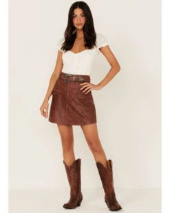 Idyllwind Women's Western Belt Leather Mini Skirt 7 Idyllwind Women's Western Belt Leather Mini Skirt -Modern Fashion Sales 2000374274 213 P1
