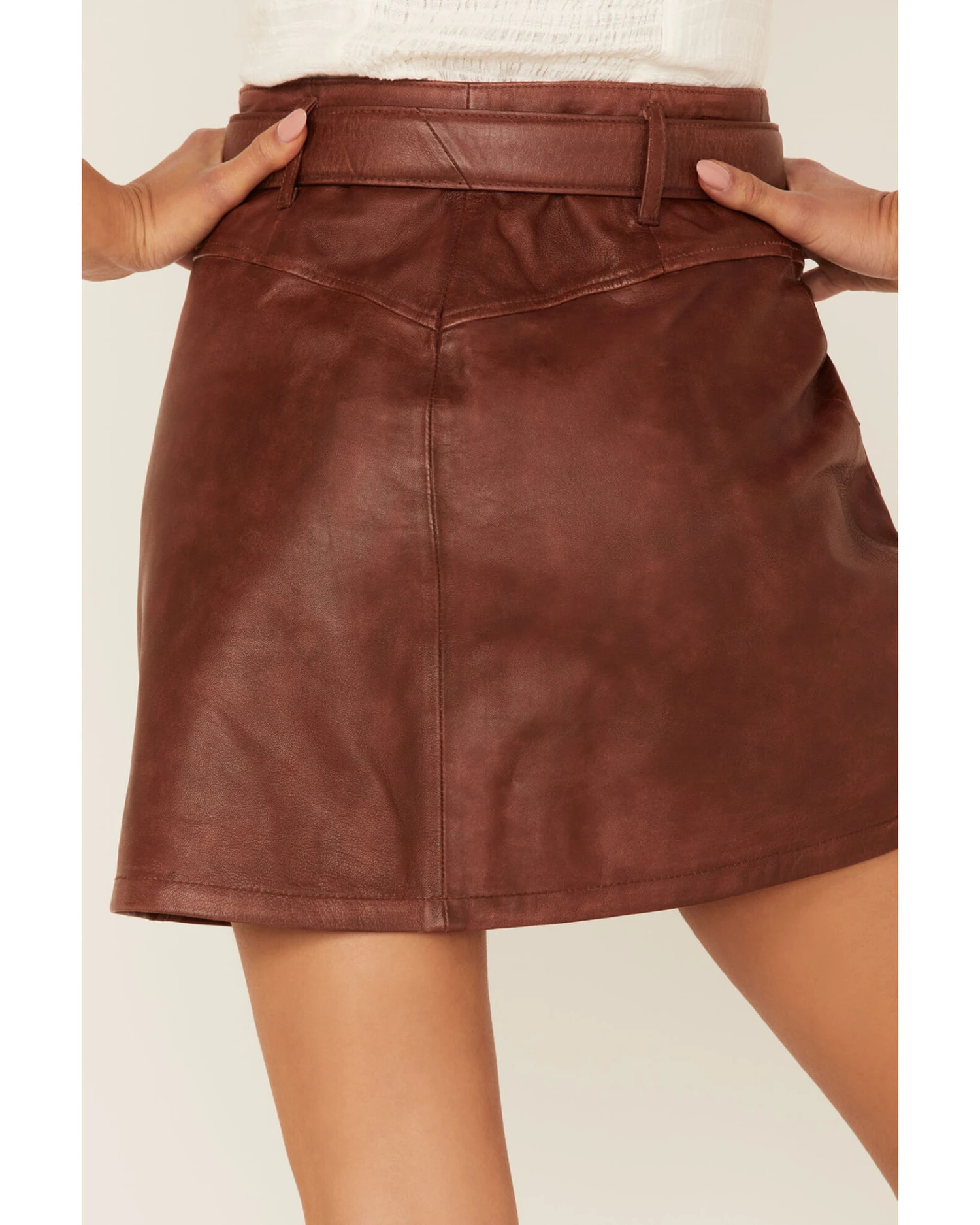 Idyllwind Women's Western Belt Leather Mini Skirt 1 Idyllwind Women's Western Belt Leather Mini Skirt