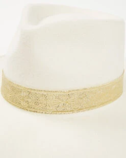 San Diego Hat Company Women's Cream & Gold Jacquard Band Fedora Hat -Modern Fashion Sales 2000374592 110 P2
