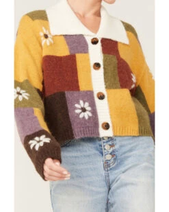 Cleo + Wolf Women's Patchwork Floral Knit Sweater -Modern Fashion Sales 2000374831 710 P3