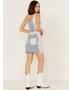 Understated Leather Women's Lil Mamma Scalloped Denim Leather Mini Skirt 8 Understated Leather Women's Lil Mamma Scalloped Denim Leather Mini Skirt -Modern Fashion Sales 2000374928 400 P4