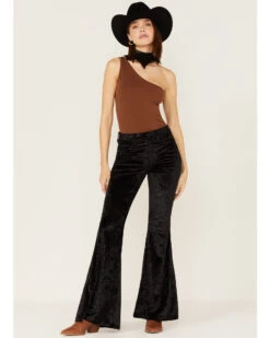 Wrangler Retro Women's Velvet High Rise Trumpet Flare Pants -Modern Fashion Sales 2000375061 400 P1
