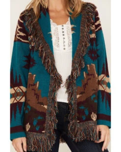 Idyllwind Women's River Run Southwestern Print Belted Cardigan 7 Idyllwind Women's River Run Southwestern Print Belted Cardigan -Modern Fashion Sales 2000375293 400 P3
