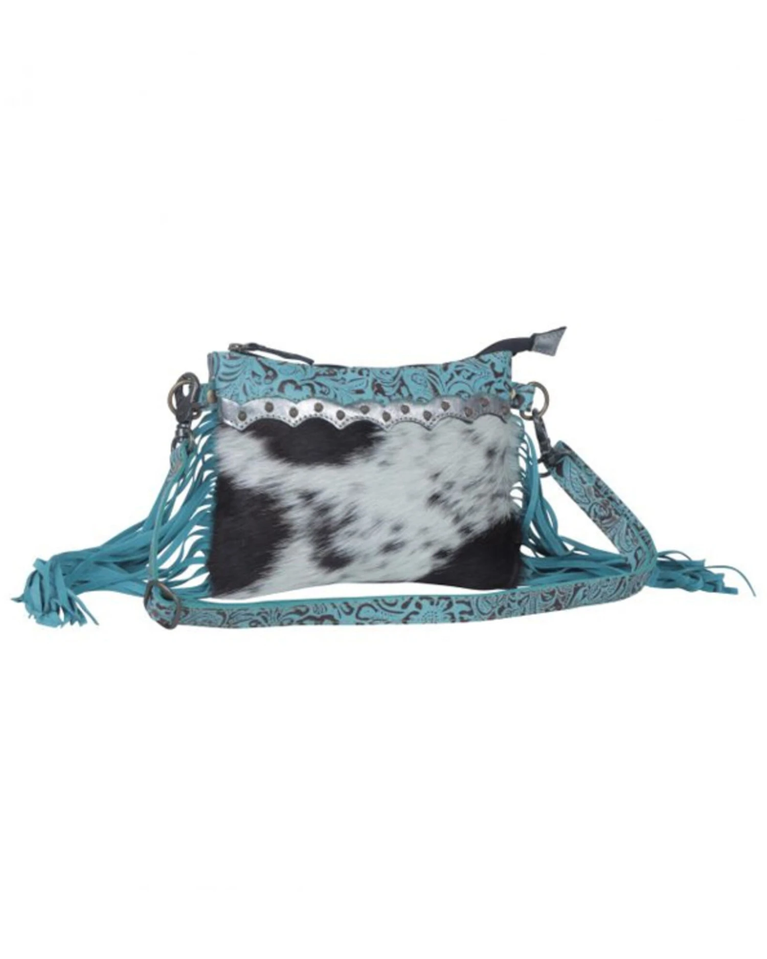 Myra Bag Women's Exotic Azure Leather & Hair-On Bag 1 Myra Bag Women's Exotic Azure Leather & Hair-On Bag