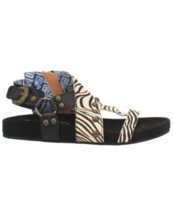 Dingo Women's Sage Brush Zebra Print Calf Hair Sandal -Modern Fashion Sales 2000377850 001 P2