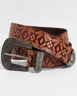 Free People Women's Outlaw Embossed Leather Belt