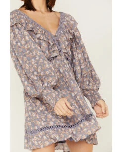 Jen's Pirate Booty Women's Floral Print Long Sleeve Wildflower Lasi Mini Dress -Modern Fashion Sales 2000379674 400 P3