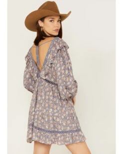 Jen's Pirate Booty Women's Floral Print Long Sleeve Wildflower Lasi Mini Dress -Modern Fashion Sales 2000379674 400 P4
