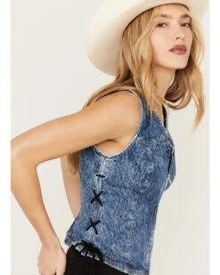 Wrangler X Fender Women's Lace-Up Denim Top -Modern Fashion Sales 2000379696 400 P2