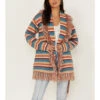 Idyllwind Women's Abilene Striped Fringe Cardigan