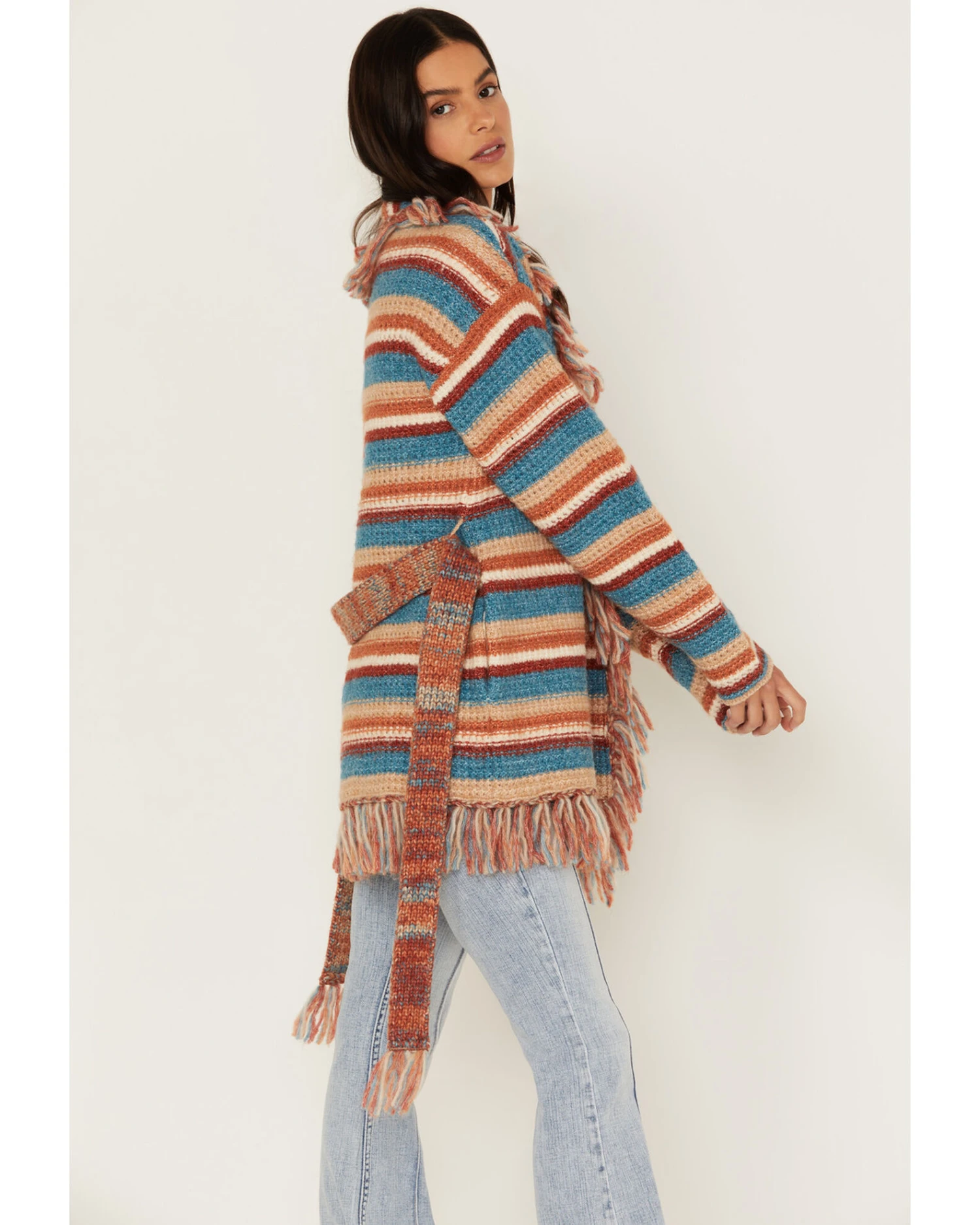 Idyllwind Women's Abilene Striped Fringe Cardigan 3 Idyllwind Women's Abilene Striped Fringe Cardigan - Image 3