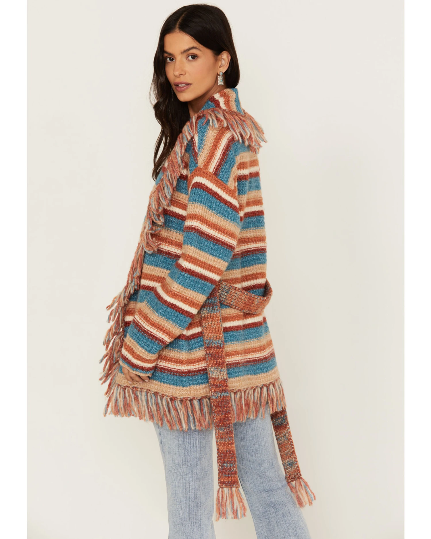 Idyllwind Women's Abilene Striped Fringe Cardigan 4 Idyllwind Women's Abilene Striped Fringe Cardigan - Image 4